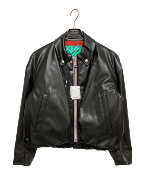 MUL PLA（マル プラ）MUL PLA (マル プラ) パデットレザーブルゾン　23W-G01-S ブラック サイズ:SIZE Sの古着・服飾アイテム