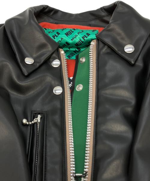 MUL PLA（マル プラ）MUL PLA (マル プラ) パデットレザーブルゾン　23W-G01-S ブラック サイズ:SIZE Sの古着・服飾アイテム