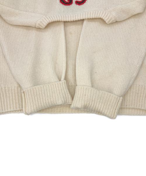 GUCCI（グッチ）GUCCI (グッチ) ダブルG Vネック ケーブル ニット 545684 ベージュ サイズ:XLの古着・服飾アイテム