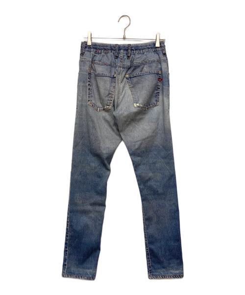 DIESEL（ディーゼル）DIESEL (ディーゼル) 転写プリントデニムパンツ　D-KROOLEY-B インディゴ サイズ:SIZE30の古着・服飾アイテム