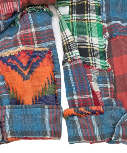 POLO RALPH LAUREN（ポロ・ラルフローレン）POLO RALPH LAUREN (ポロ・ラルフローレン) CLASSIC FIT PATCHWORK SHIRT/クラシックフィットパッチワークシャツ マルチカラー サイズ:XLの古着・服飾アイテム