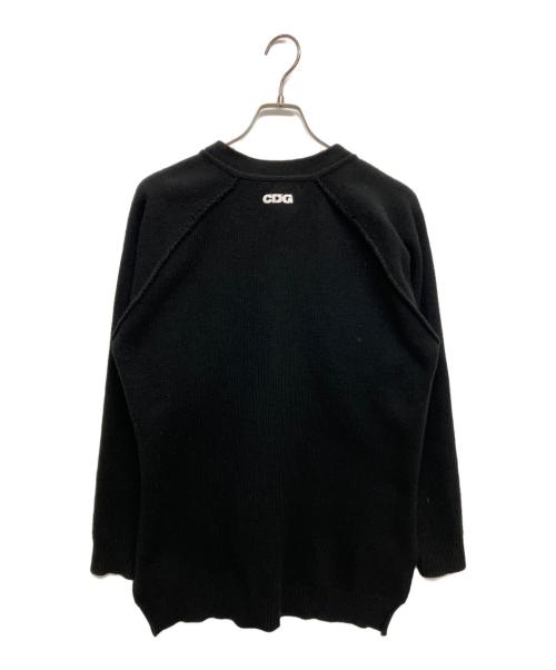CDG（シーディージー）CDG (シーディージー) CDG OUTSIDED SEAM CARDIGAN　SZ-N008 ブラック サイズ:SIZE Mの古着・服飾アイテム