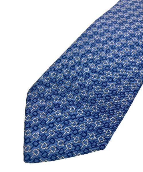 HERMES（エルメス）HERMES (エルメス) ネクタイ 65924OT ブルー サイズ:実寸参照の古着・服飾アイテム
