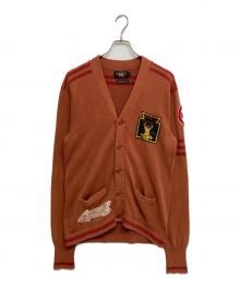 RRL（ダブルアールエル）の古着「レタードニットカーディガン」｜オレンジ