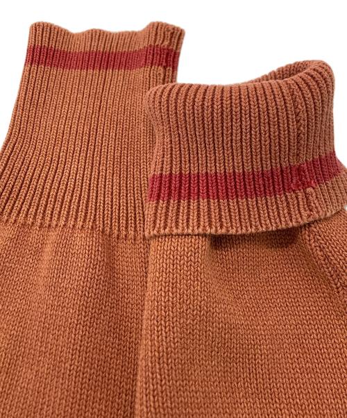 RRL（ダブルアールエル）RRL (ダブルアールエル) レタードニットカーディガン オレンジ サイズ:SIZE Mの古着・服飾アイテム
