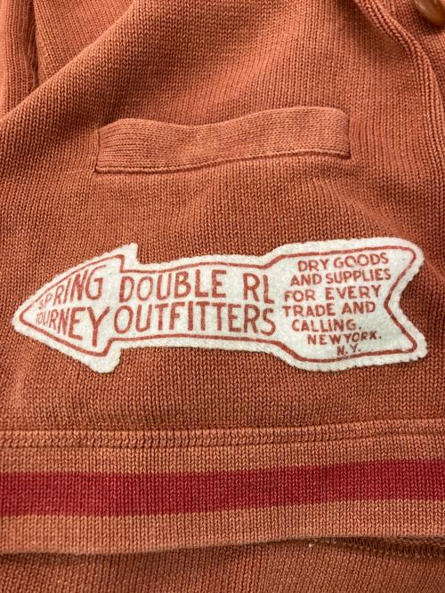 RRL（ダブルアールエル）RRL (ダブルアールエル) レタードニットカーディガン オレンジ サイズ:SIZE Mの古着・服飾アイテム