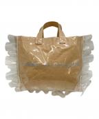COMME des GARCONS GIRLコムデギャルソンガール）の古着「フリルPVC トートバッグ NY-K 204」｜ベージュ