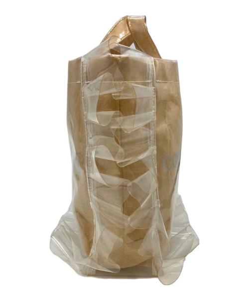 COMME des GARCONS GIRL（コムデギャルソンガール）COMME des GARCONS GIRL (コムデギャルソンガール) フリルPVC トートバッグ NY-K 204 ベージュ サイズ:実寸サイズをご参照くださいの古着・服飾アイテム