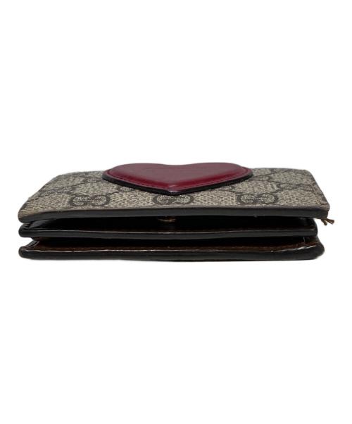 GUCCI（グッチ）GUCCI (グッチ) ハートモチーフウォレット　648848 ベージュ・ブラウン サイズ:実寸サイズを参照くださいの古着・服飾アイテム