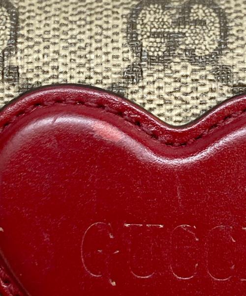 GUCCI（グッチ）GUCCI (グッチ) ハートモチーフウォレット　648848 ベージュ・ブラウン サイズ:実寸サイズを参照くださいの古着・服飾アイテム