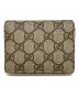 GUCCI (グッチ) ハートモチーフウォレット　648848 ベージュ・ブラウン サイズ:実寸サイズを参照ください：10000円