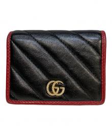 GUCCI（グッチ）の古着「3つ折り財布　573811」｜ブラック・レッド