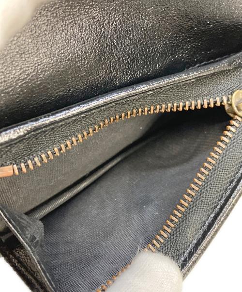 GUCCI（グッチ）GUCCI (グッチ) 3つ折り財布　573811 ブラック・レッド サイズ:実寸サイズを参照くださいの古着・服飾アイテム