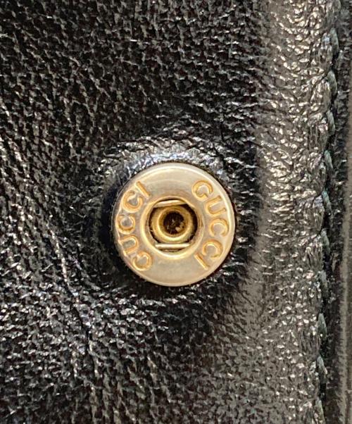 GUCCI（グッチ）GUCCI (グッチ) 3つ折り財布　573811 ブラック・レッド サイズ:実寸サイズを参照くださいの古着・服飾アイテム
