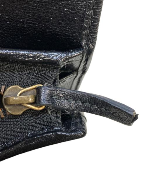 GUCCI（グッチ）GUCCI (グッチ) 3つ折り財布　573811 ブラック・レッド サイズ:実寸サイズを参照くださいの古着・服飾アイテム