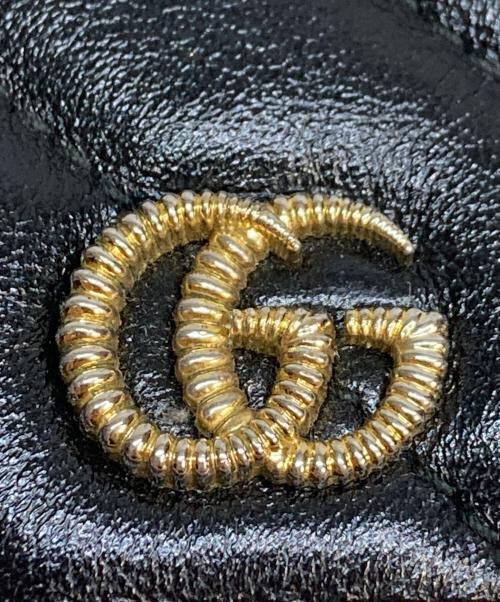 GUCCI（グッチ）GUCCI (グッチ) 3つ折り財布　573811 ブラック・レッド サイズ:実寸サイズを参照くださいの古着・服飾アイテム