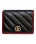 GUCCI（グッチ）の古着「3つ折り財布　573811」｜ブラック・レッド