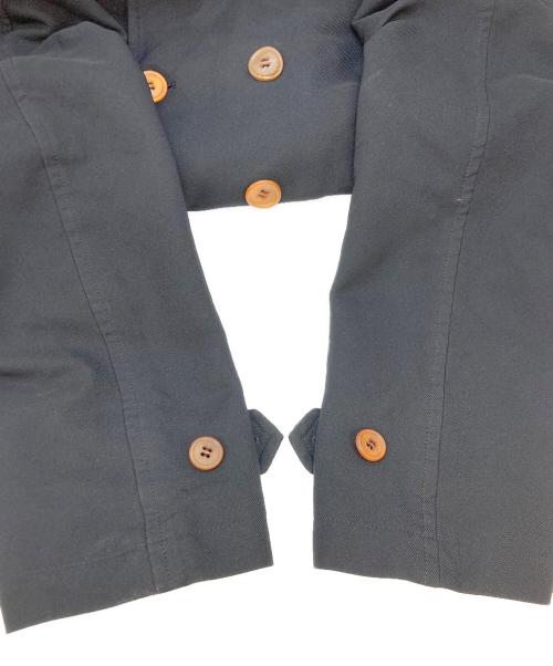 BLACK COMME des GARCONS（ブラックコムデギャルソン）BLACK COMME des GARCONS (ブラックコムデギャルソン) エステル厚ギャバ Pコート 1P-C004 ブラック サイズ:Sの古着・服飾アイテム