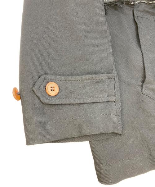 BLACK COMME des GARCONS（ブラックコムデギャルソン）BLACK COMME des GARCONS (ブラックコムデギャルソン) エステル厚ギャバ Pコート 1P-C004 ブラック サイズ:Sの古着・服飾アイテム
