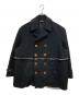 BLACK COMME des GARCONS（ブラックコムデギャルソン）の古着「エステル厚ギャバ Pコート 1P-C004」｜ブラック