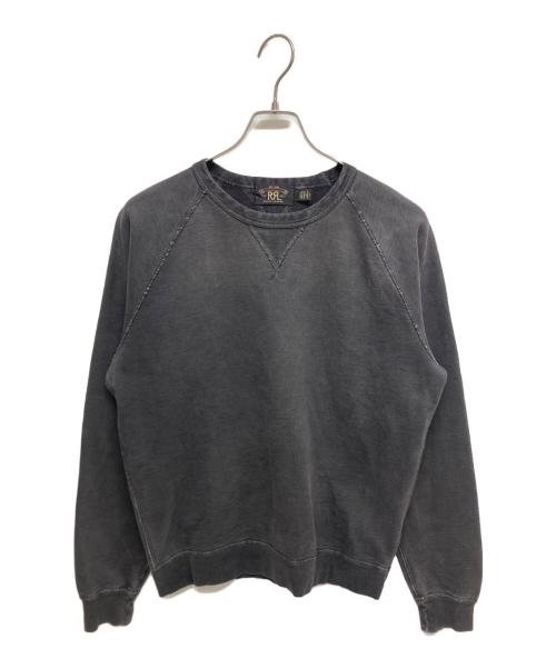 RRL（ダブルアールエル）RRL (ダブルアールエル) ガーメントダイド フレンチ テリー スウェットシャツ ブラック サイズ:Sの古着・服飾アイテム