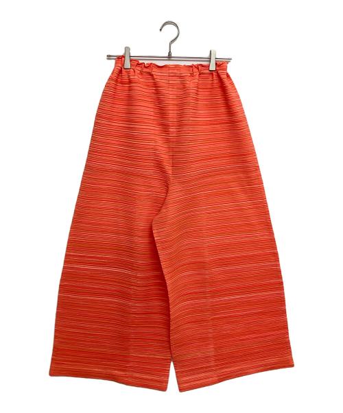 PLEATS PLEASE（プリーツプリーズ）PLEATS PLEASE (プリーツプリーズ) SHEER BOUNCE プリーツパンツ　pp41jf242 オレンジ サイズ:SIZE3の古着・服飾アイテム
