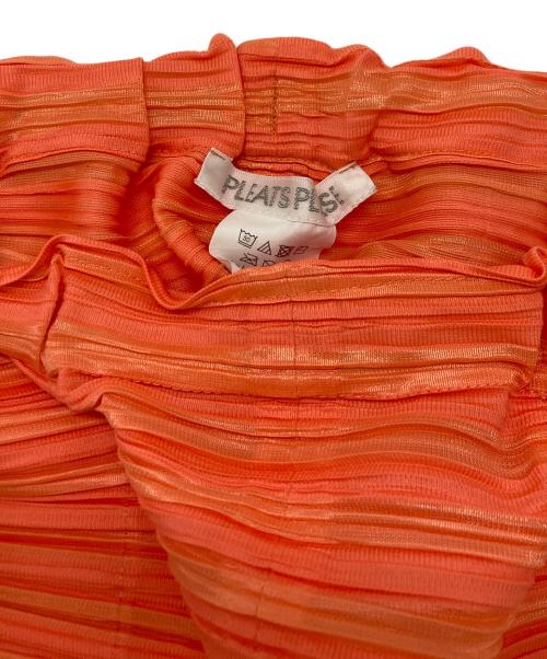 PLEATS PLEASE（プリーツプリーズ）PLEATS PLEASE (プリーツプリーズ) SHEER BOUNCE プリーツパンツ　pp41jf242 オレンジ サイズ:SIZE3の古着・服飾アイテム