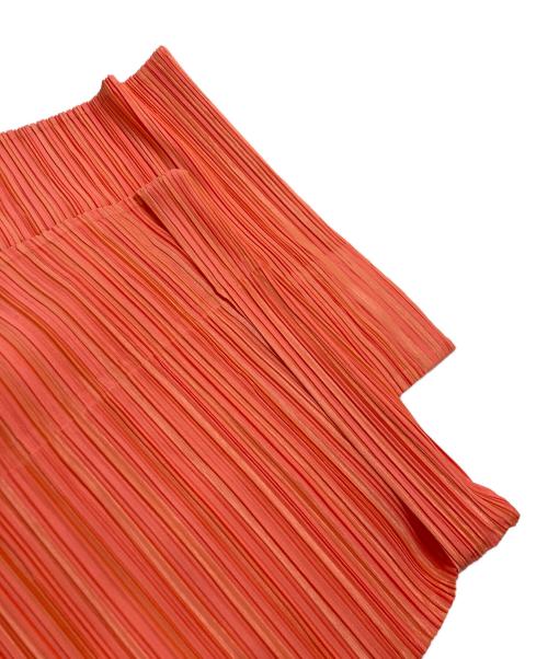 PLEATS PLEASE（プリーツプリーズ）PLEATS PLEASE (プリーツプリーズ) SHEER BOUNCE プリーツパンツ　pp41jf242 オレンジ サイズ:SIZE3の古着・服飾アイテム