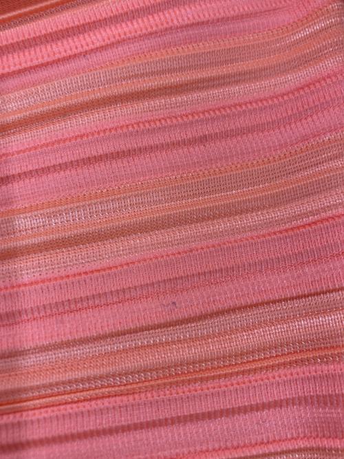PLEATS PLEASE（プリーツプリーズ）PLEATS PLEASE (プリーツプリーズ) SHEER BOUNCE プリーツパンツ　pp41jf242 オレンジ サイズ:SIZE3の古着・服飾アイテム