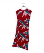 ISSEY MIYAKEイッセイミヤケ）の古着「Vigor Pleats Pleated Dresses IM43FH115」｜ブルー×レッド