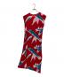 ISSEY MIYAKE（イッセイミヤケ）の古着「Vigor Pleats Pleated Dresses IM43FH115」｜ブルー×レッド