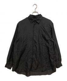 COMOLI（コモリ）の古着「ウールシルク コモリシャツ　D01-02017」｜ブラック
