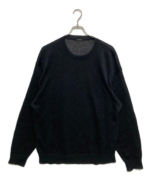 COMOLI（コモリ）COMOLI (コモリ) リネン クルーネックニット　D01-06014 ブラック サイズ:SIZE3の古着・服飾アイテム