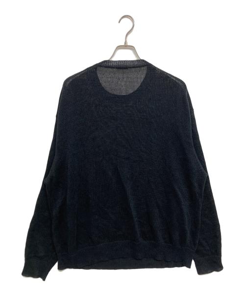 COMOLI（コモリ）COMOLI (コモリ) リネン クルーネックニット　D01-06014 ブラック サイズ:SIZE3の古着・服飾アイテム