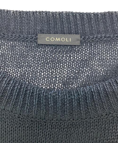 COMOLI（コモリ）COMOLI (コモリ) リネン クルーネックニット　D01-06014 ブラック サイズ:SIZE3の古着・服飾アイテム