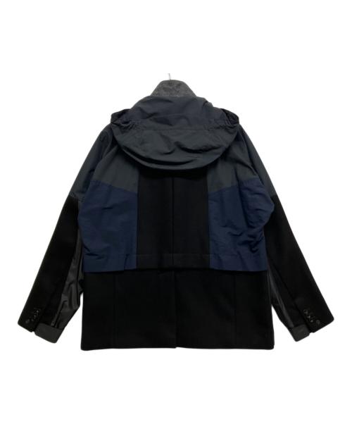 sacai（サカイ）sacai (サカイ) Wool Melton Jacket 再構築 ドッキングウールメルトンジャケット 21-02617M ネイビー サイズ:SIZE 2の古着・服飾アイテム