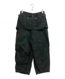 Needles（ニードルズ）の古着「11オンス オックスフォード エプロン ヒザデルパンツ H.D. Pant - Apron / 11oz Cotton Oxford　PU194」｜ブラック