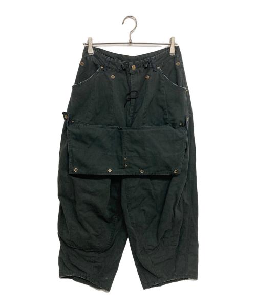 Needles（ニードルズ）Needles (ニードルズ) 11オンス オックスフォード エプロン ヒザデルパンツ H.D. Pant - Apron / 11oz Cotton Oxford　PU194 ブラック サイズ:SIZE XSの古着・服飾アイテム
