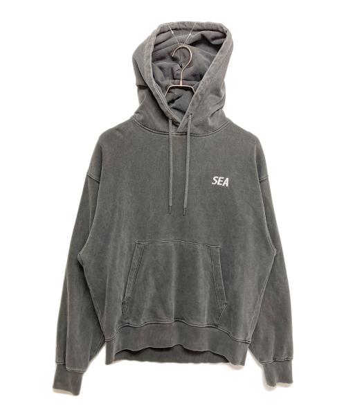 WIND AND SEA（ウィンダンシー）WIND AND SEA (ウィンダンシー) PALM TREE PATCHWORK HOODED SWEAT SHIRT　WDS-O-PTR-26-Q2-CS-01 グレー サイズ:SIZE Sの古着・服飾アイテム