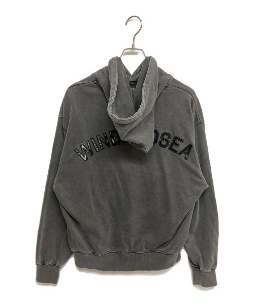 WIND AND SEA（ウィンダンシー）WIND AND SEA (ウィンダンシー) PALM TREE PATCHWORK HOODED SWEAT SHIRT　WDS-O-PTR-26-Q2-CS-01 グレー サイズ:SIZE Sの古着・服飾アイテム
