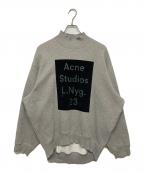 Acne studiosアクネ ストゥディオズ）の古着「ハイネックオーバーサイズスウェット　beta flock paw14」｜グレー