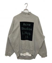 Acne studios（アクネ ストゥディオズ）の古着「ハイネックオーバーサイズスウェット　beta flock paw14」｜グレー