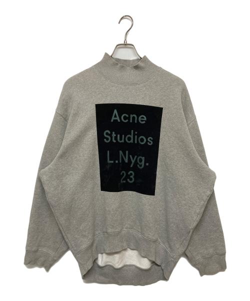 Acne studios（アクネ ストゥディオズ）Acne studios (アクネ ストゥディオズ) ハイネックオーバーサイズスウェット　beta flock paw14 グレー サイズ:SIZE XSの古着・服飾アイテム