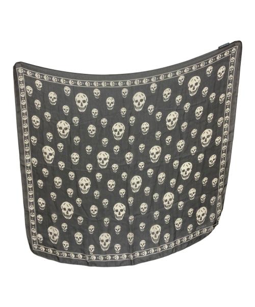ALEXANDER McQUEEN（アレキサンダーマックイーン）ALEXANDER McQUEEN (アレキサンダーマックイーン) シルクスカルスカ-フ ブラック サイズ:実寸サイズをご参照ください。の古着・服飾アイテム