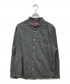 SUPREMEシュプリーム）の古着「Monogram L/S Shirt」｜ネイビー