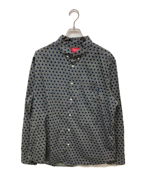 SUPREME（シュプリーム）SUPREME (シュプリーム) Monogram L/S Shirt ネイビー サイズ:XLの古着・服飾アイテム