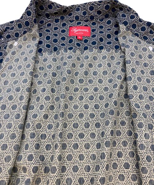SUPREME（シュプリーム）SUPREME (シュプリーム) Monogram L/S Shirt ネイビー サイズ:XLの古着・服飾アイテム