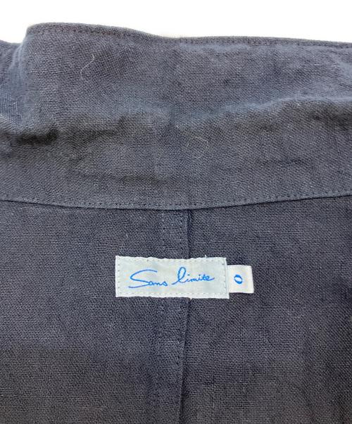 sans limite（サンリミット）sans limite (サンリミット) overdyed linen jacket　S2304158 ネイビー サイズ:SIZE0の古着・服飾アイテム