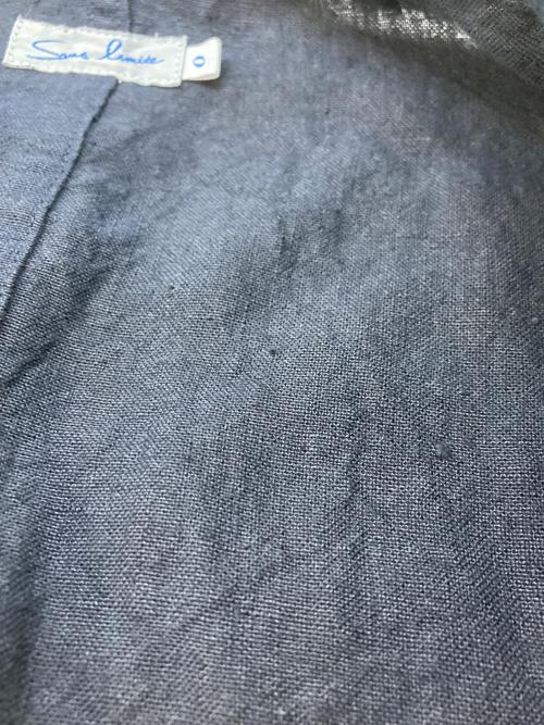 sans limite（サンリミット）sans limite (サンリミット) overdyed linen jacket　S2304158 ネイビー サイズ:SIZE0の古着・服飾アイテム
