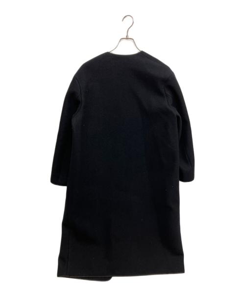 ATON（エイトン）ATON (エイトン) TOMORROW LAND (トゥモローランド) 別注ウールメルトンノーカラーコート　SC.AG.BW.6971 ブラック サイズ:SIZE01の古着・服飾アイテム